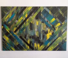 😊 CC Art Acrylgemälde,83x123cm, auf Leinwand, handmade
