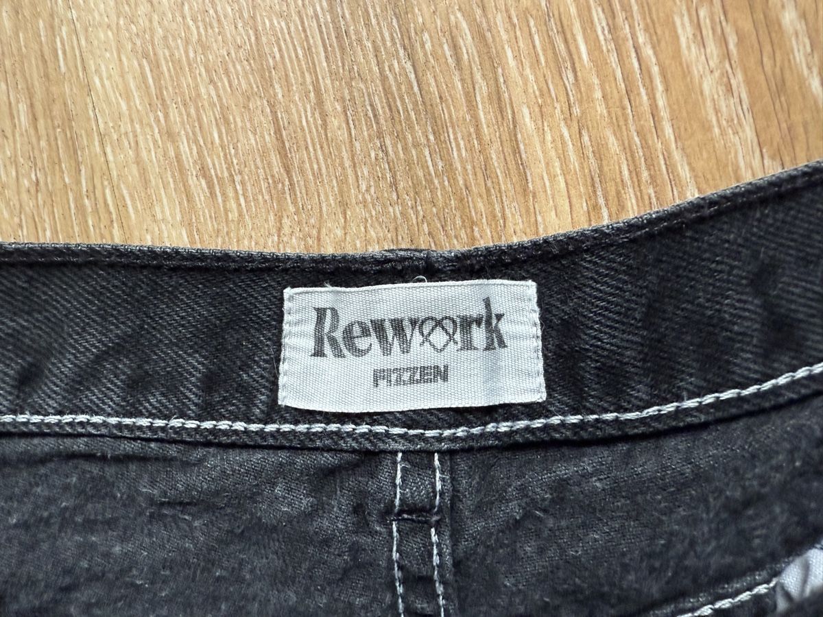 Wrangler Jeans: Short jean noir Wrangler, t.36/S – Usato da Tavannes venduto da Thriftshop 5