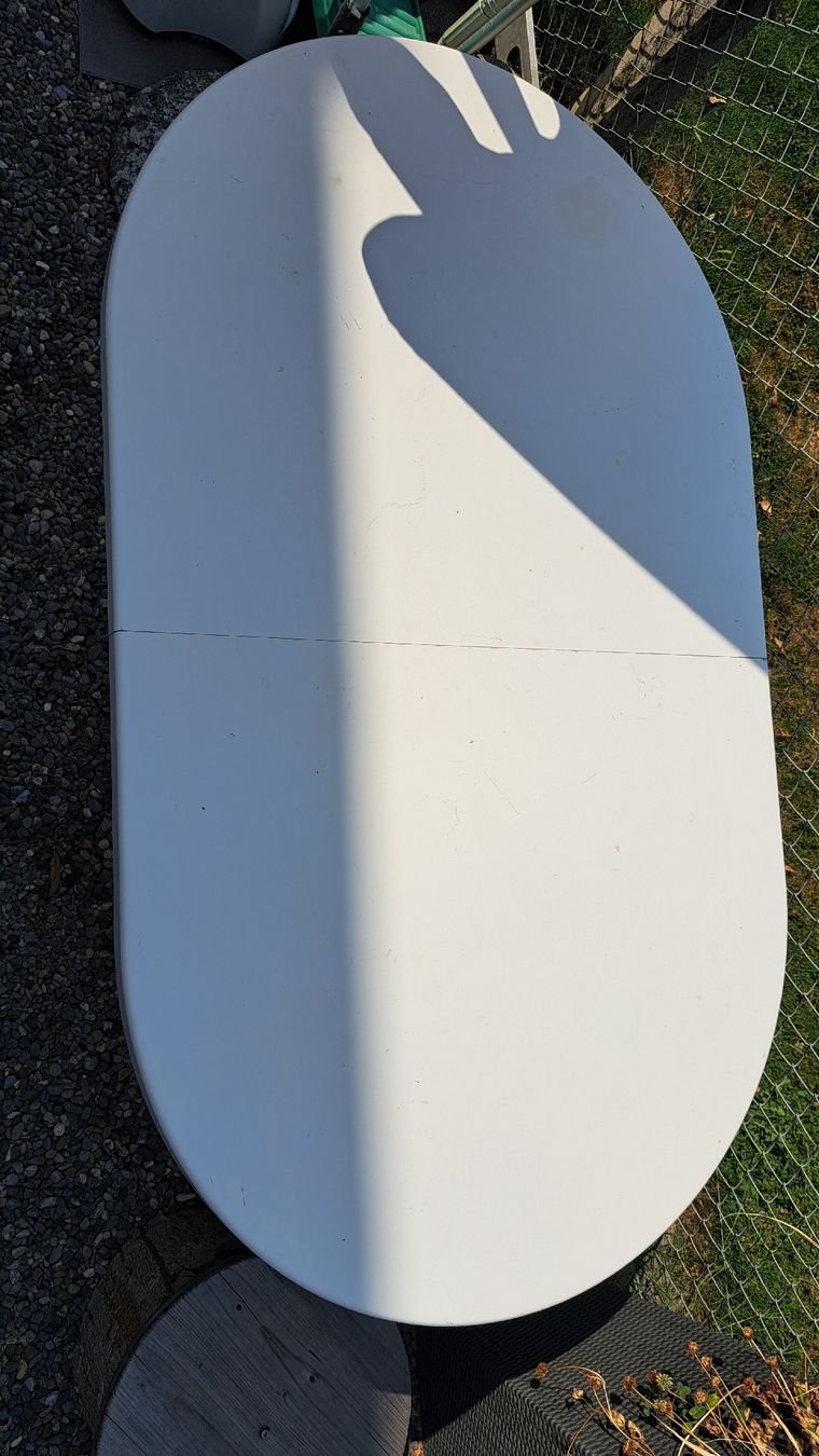 Tische: Schaffner Ch- Gartentisch Oval Weiss Klappbar Gebraucht – Gebraucht aus Muri AG von HalleTeam 2