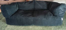 Lounge Pug Albert 2-Sitzer Sitzsacksofa  Cord Schwarz