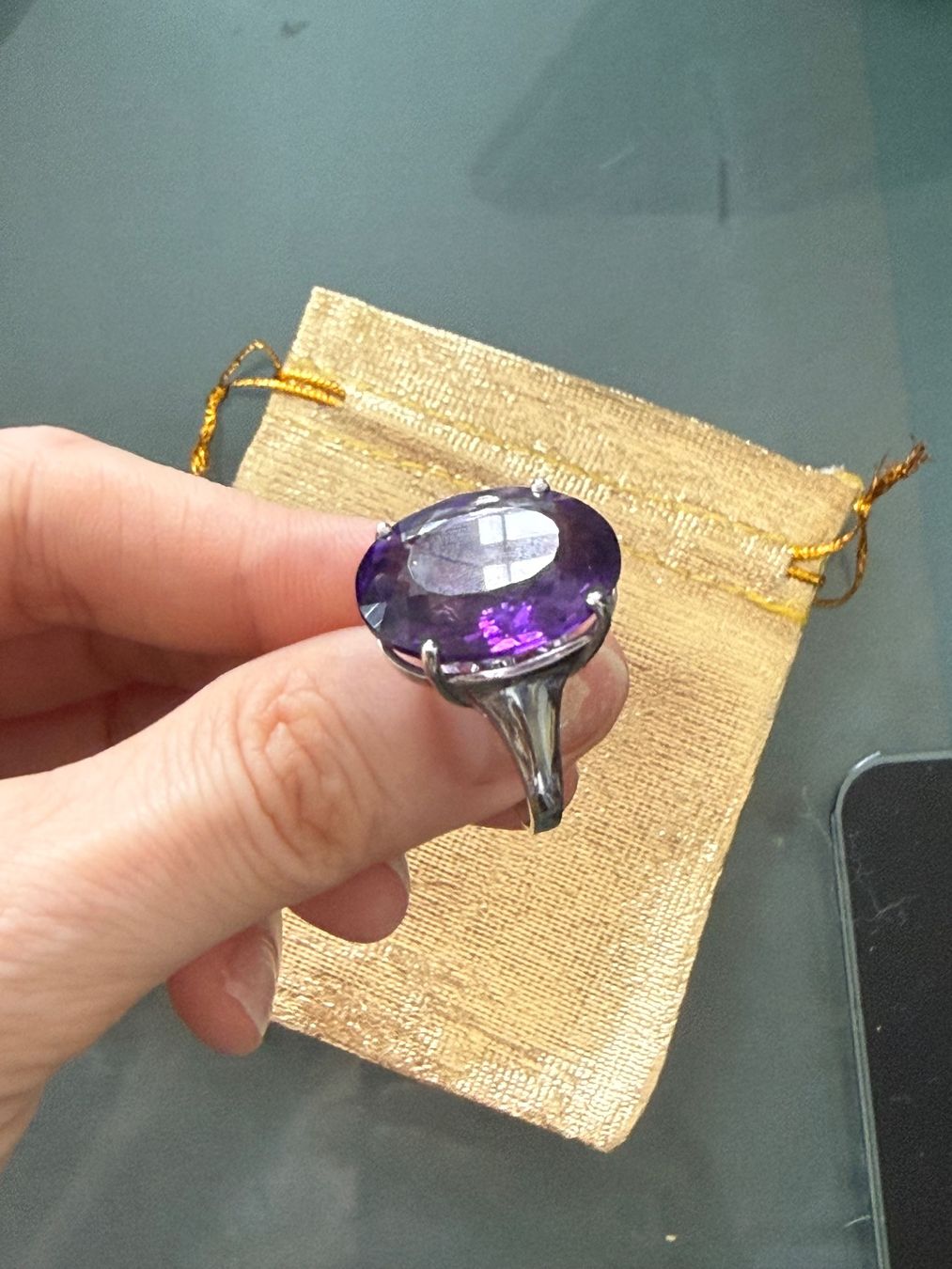 Anelli: 20 CT Amethyst Silver Ring sz 52, new – Nuovo e nell'imballaggio originale da Baar venduto da MariaL07 3