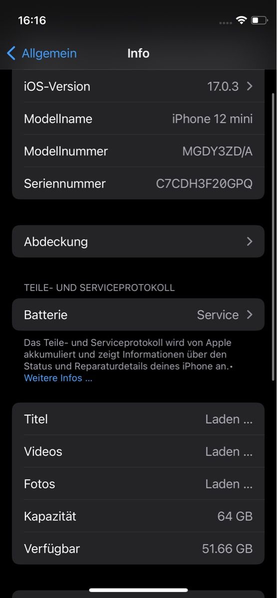 Apple Portables: iPhone 12 mini 64 GB – D'occasion à Hermetschwil-Staff par rossoneri94 3