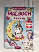 Malbuch und Sticker mit Einhorn