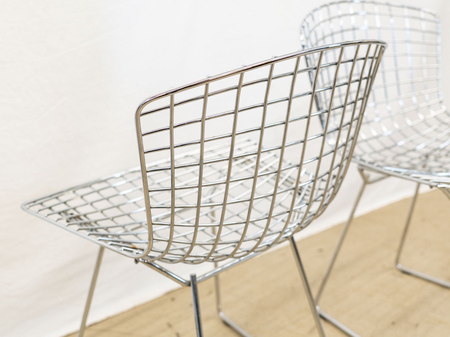Knoll Chaises: 2 Knoll Bertoia Side Chairs - Drahtchrom - Ref. 06/06 – D'occasion à Au ZH par BrockiAu 3