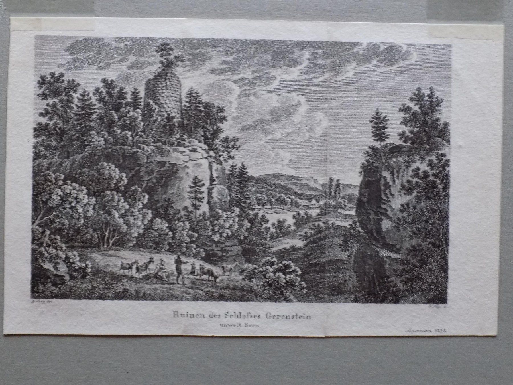Incisioni: Schloss Gerenstein Kupferstich – Usato da Risch venduto da Antikfee 2