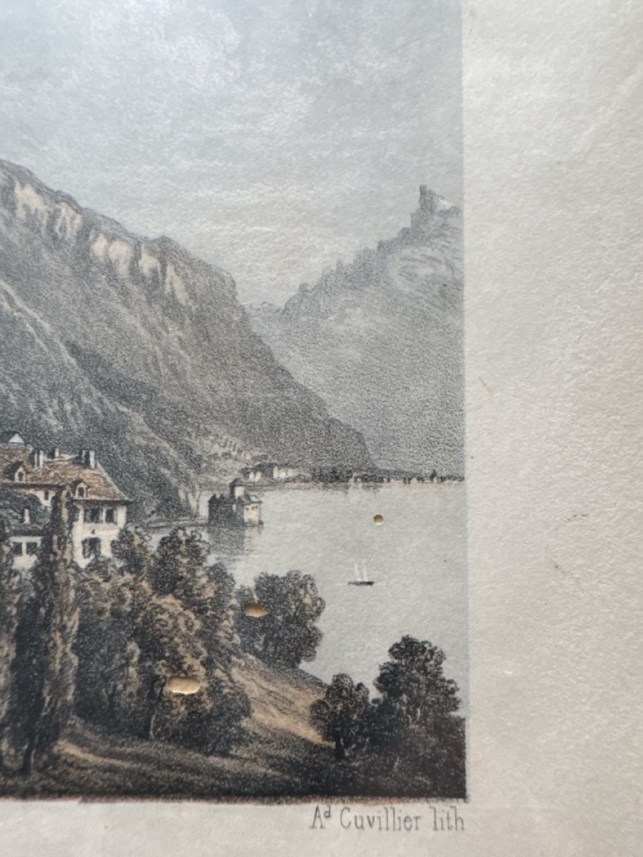 Grafica & Litografie: Antike Montreux Lithographie – Difettoso da Zürich venduto da 2013tg 4