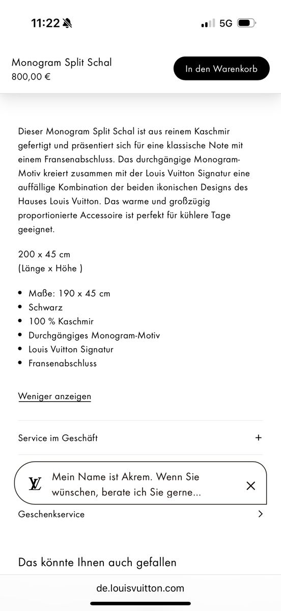 Louis Vuitton Foulards, Tücher & Schals: Louis Vuitton Schal – Neu (gemäss Beschreibung) aus Binz von Sandra830 4