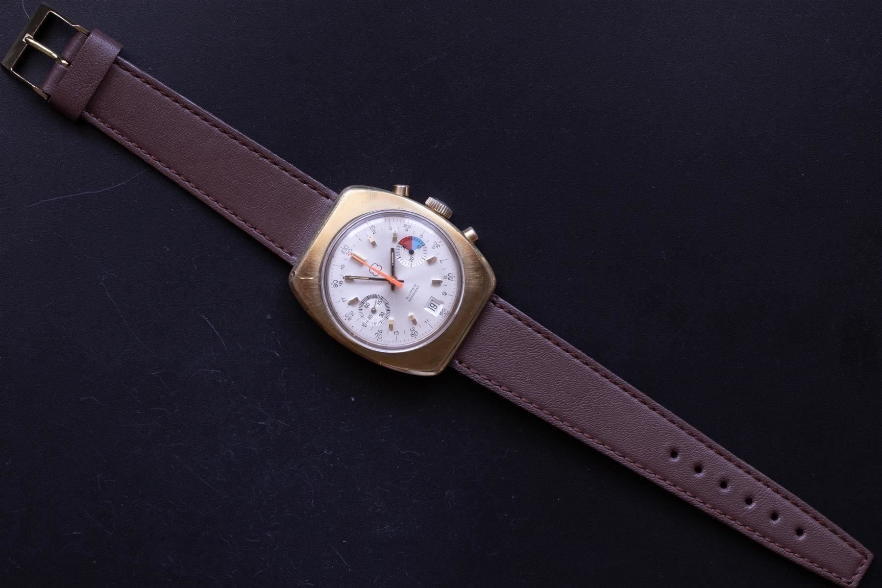 Valjoux Orologi: Sammelwürdiger Valjoux 7734  Chronograph Prototyp?  - 5L – Usato da Zürich venduto da papsas 4
