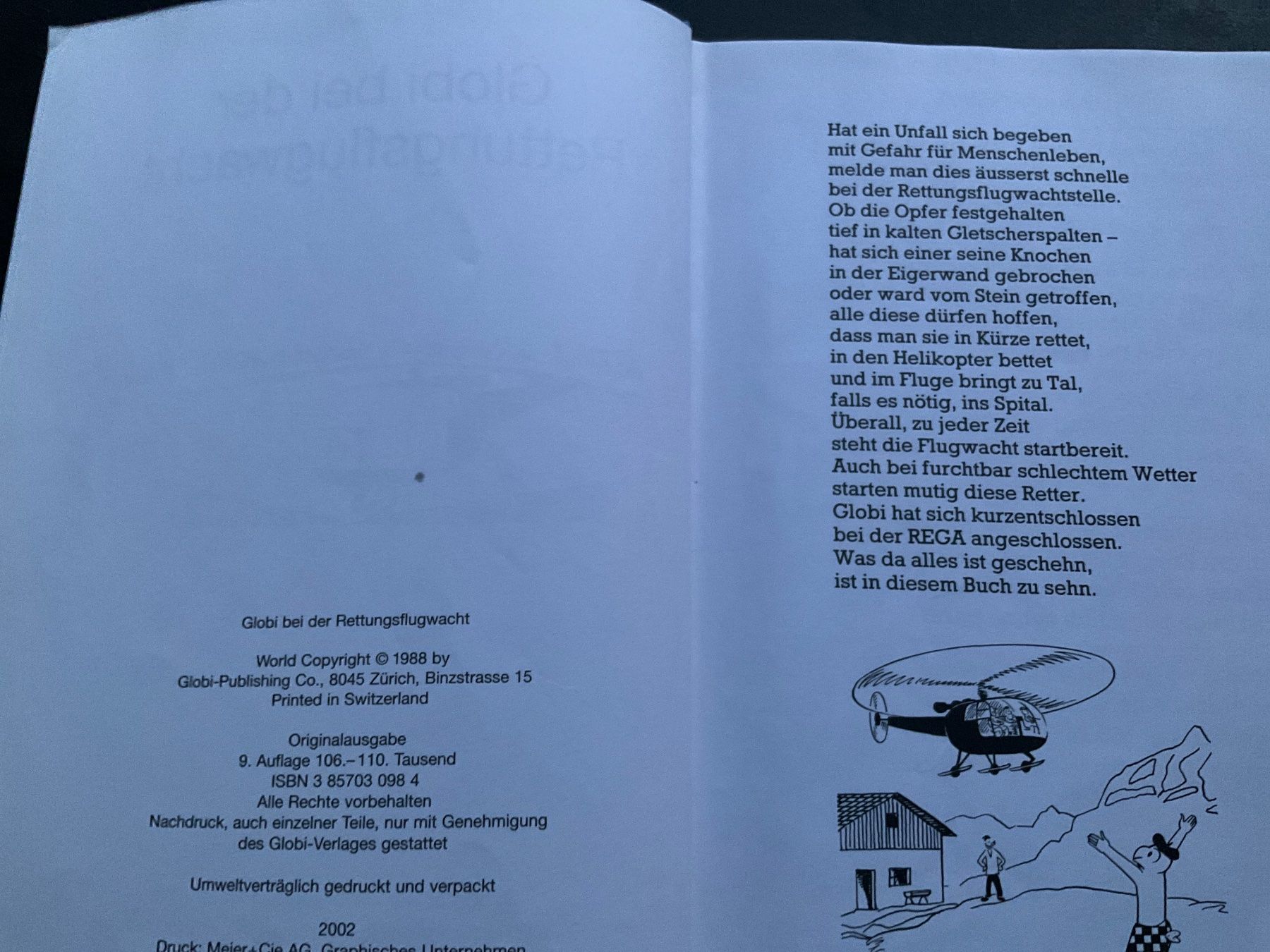 Libri: Globi  bei der Rettungsflugwacht – Usato da Avenches venduto da Lactobacille 1