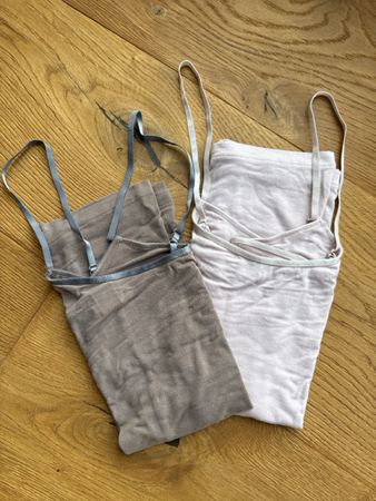2x Damen Sommer Top/Unterhemd mit Spaghettiträgern, S