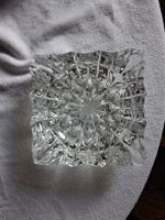 Aschenbecher Kristall Glas quadratisch unbenutzt 