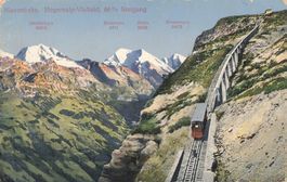 Niesenbahn Heuernalp Viadukt (BE) Berg Standseil bahn