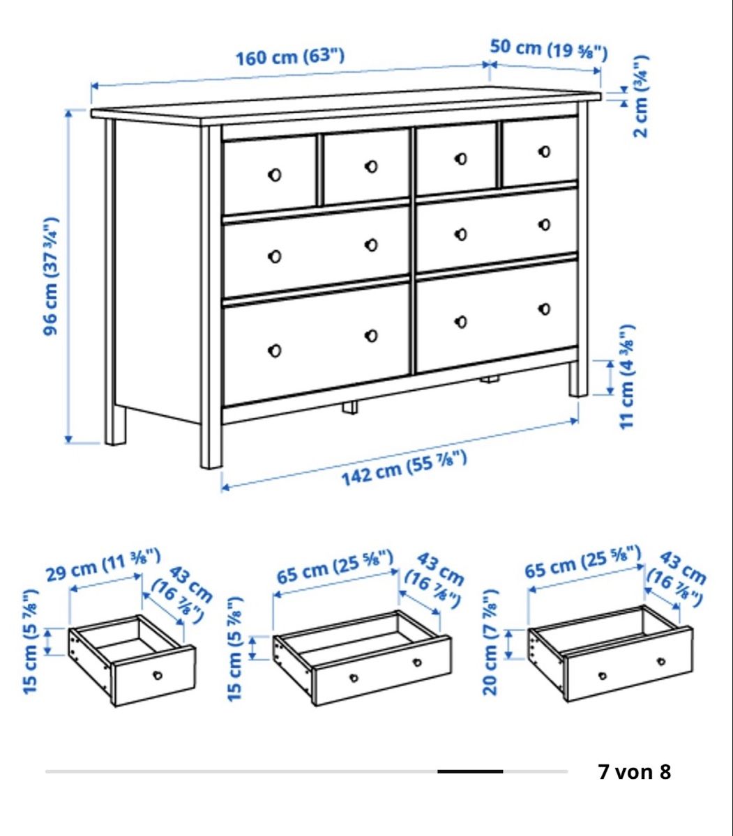 Kommoden: Kommode HEMNES weiss gebeizt – Gebraucht aus Bern von mar_682g 5