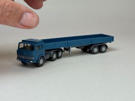 Wiking Magirus 235 Pritschen Sattelzug azurblau