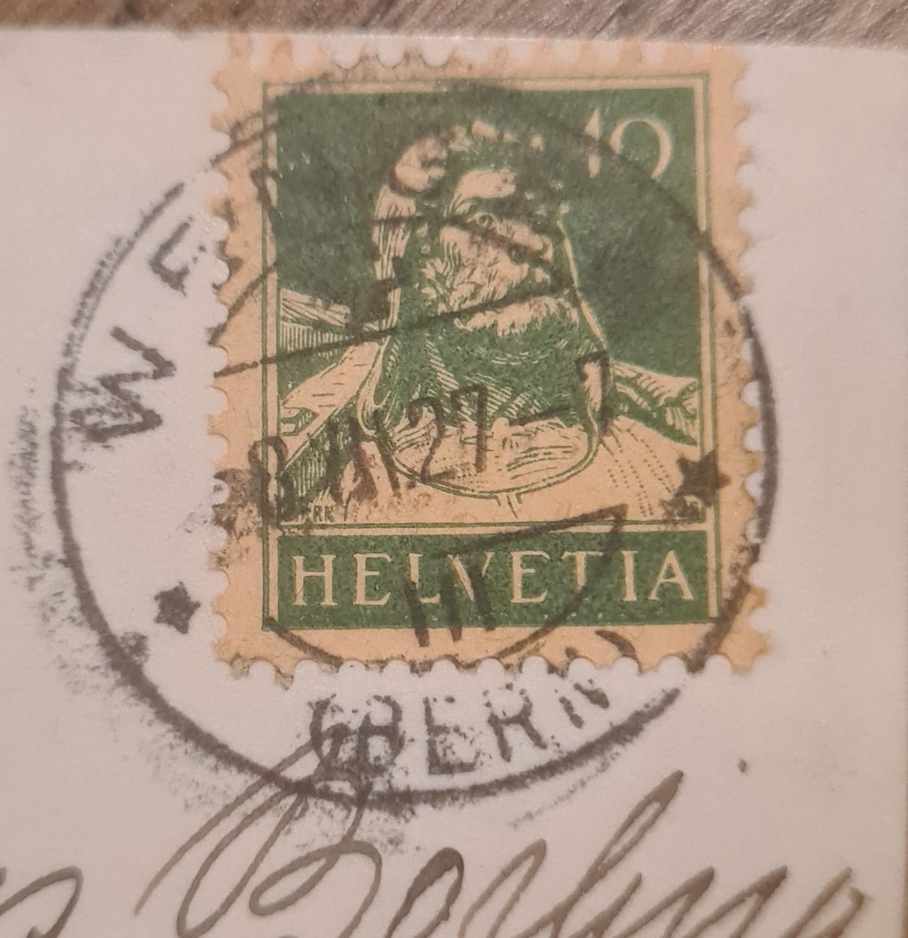 Ansichtskarten: Hotel Alpenruhe, Wengen 1927 – Gebraucht aus Ebikon von Donar50 1