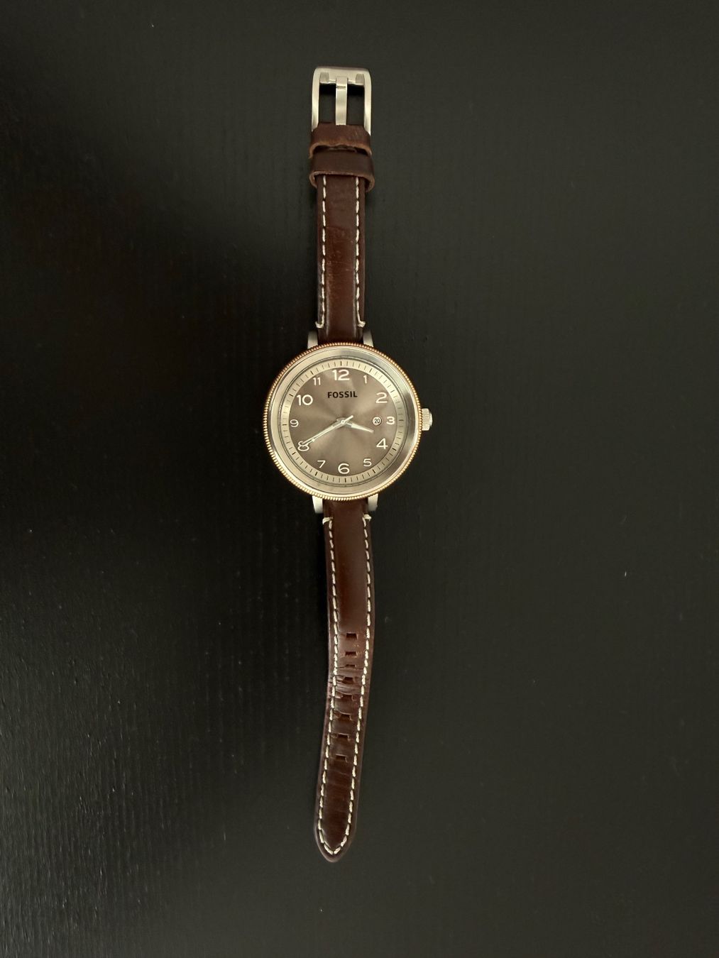 Fossil Orologi: Fossil Damenuhr Lederarmband Braun – Usato da Lüchingen venduto da Daan8
