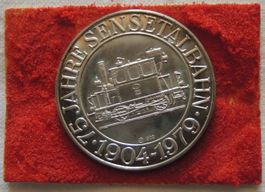 Gedenkmünze 75 Jahre Sensetalbahn 1904-1979