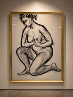 Essai artiste nu encre 80x105cm