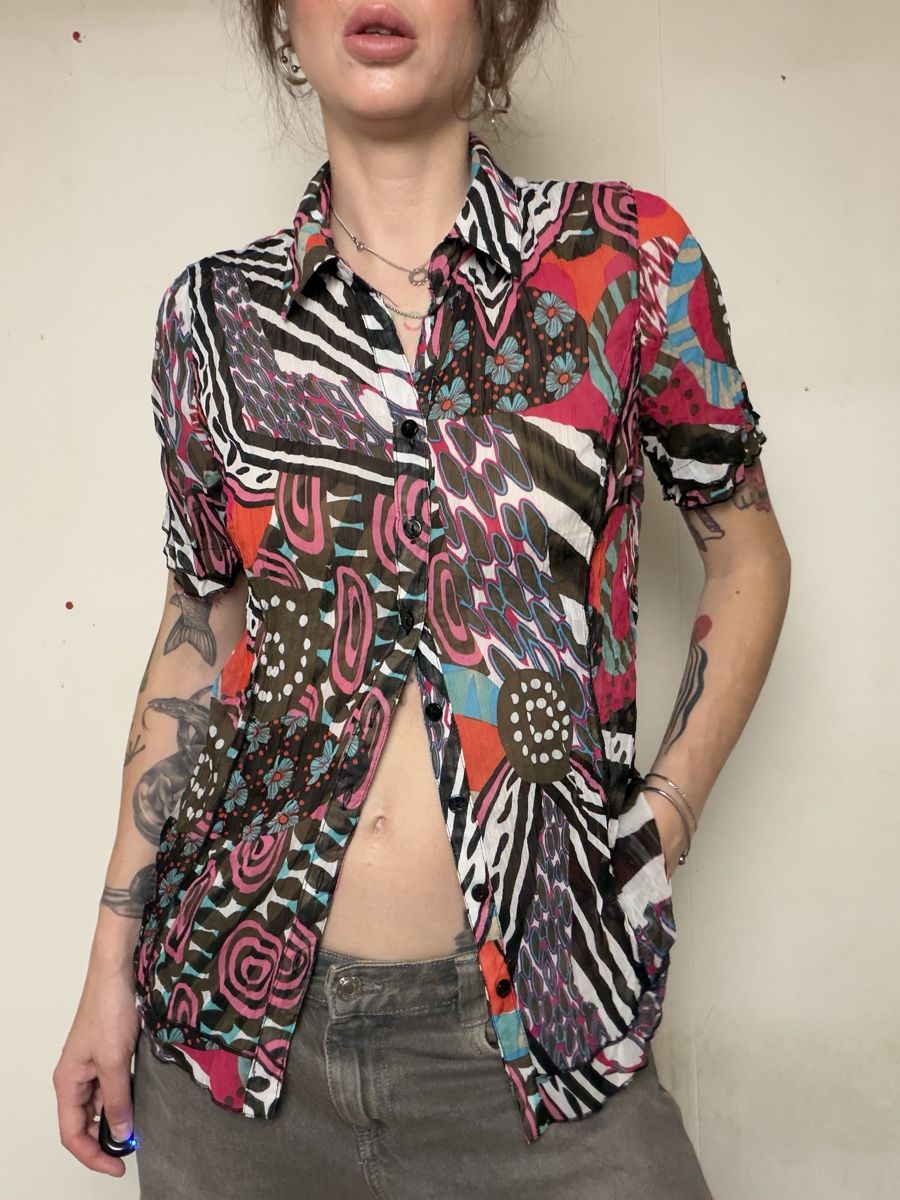 Camicette: Blouse with print size 40 short sleeve  – Usato da Knonau venduto da Grapesvintage 2