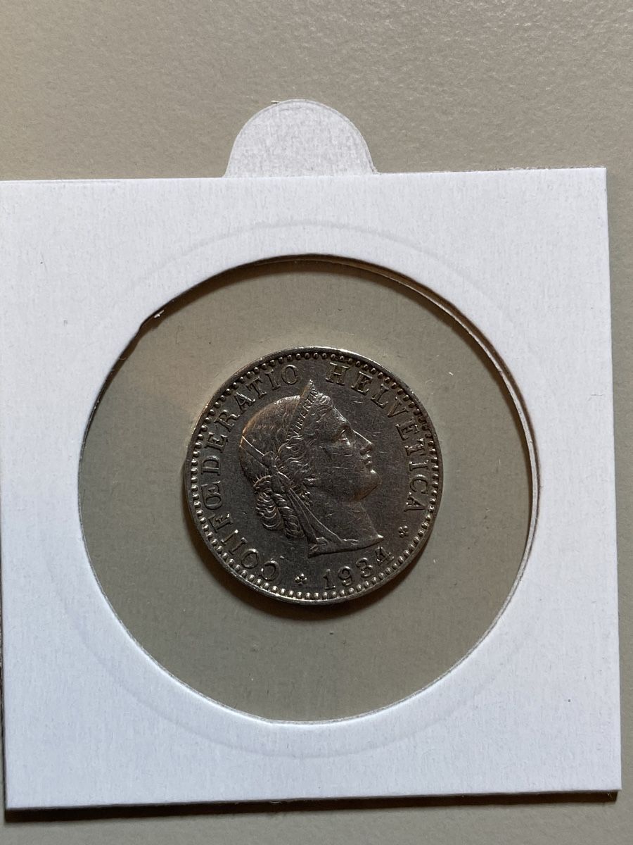 Alle Münzen: Suisse - 20 centimes - 1934 – Gebraucht aus Payerne von Mike1682 1