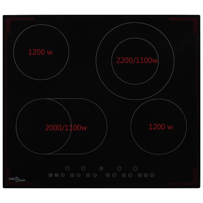 Cucine: Glaskeramik-Kochfeld mit 4 Platten Touch Control 6600 W – Usato da Zug venduto da Cheap-Shop