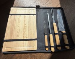 Fleischmesser Set mit Brett Koffer neu