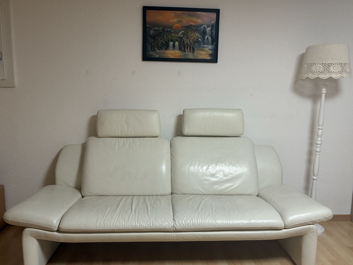 Divani: LEU Swiss Echtleder Couch Modell Bianca – Usato da Amriswil venduto da Fisch79 1