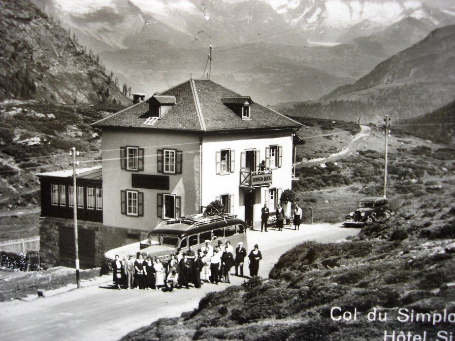 Ansichtskarten: COL DU SIMPLON Hôtel Simplon-Blick - Oldtimer, Bus, Auto – Neu (gemäss Beschreibung) aus Jona von philajona 1