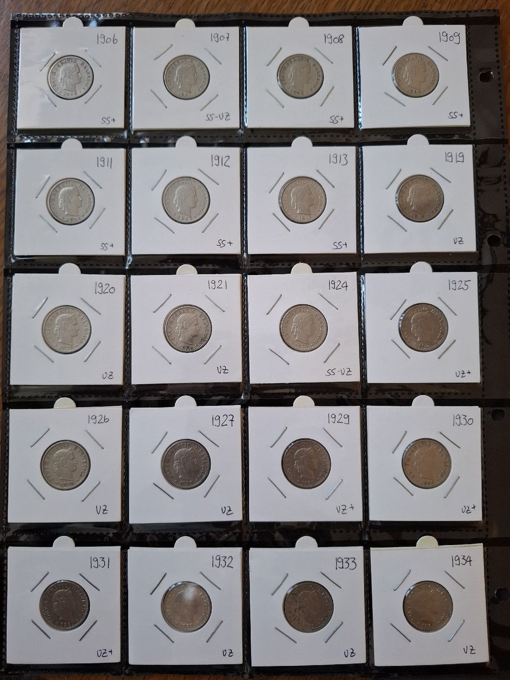 Tutti le monete: 20 Rappen Sammlung nr.46 – Usato da Hunzenschwil venduto da Hardrock6 1