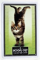 Blechschild-YOGA CAT NR. 1 - GRÜN TIGER