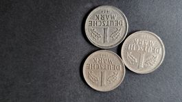 3 Stk. 1 DM Münzen