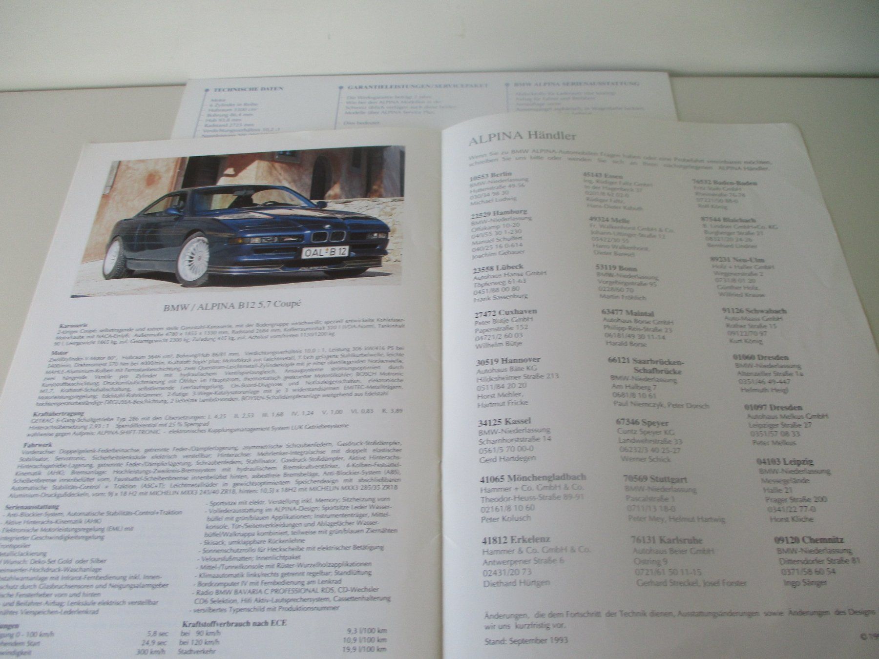BMW Documenti: BMW ALPINA KATALÖGLI GESAMTPROGRAMM – Usato da Langnau i. E. venduto da Superseven69 7