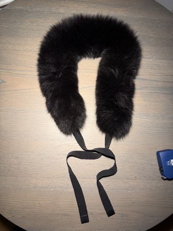 MaxMara Fox Fur Collar - Black Winter Warmer, Made in Italy