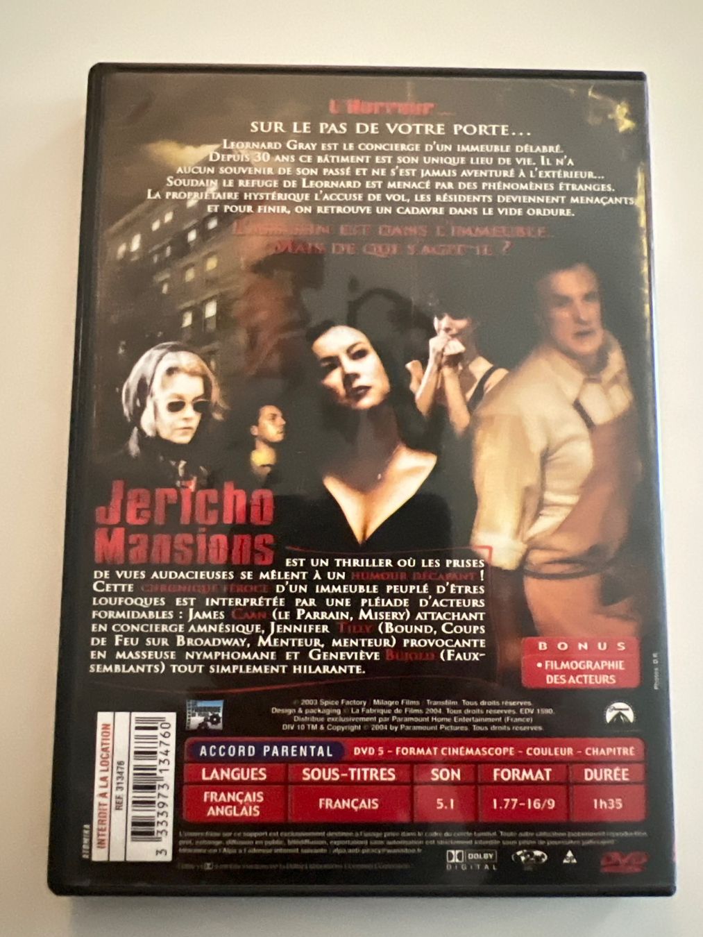 Tous les DVDs: DVD « Jericho Mansions » version française + anglais – D'occasion à Bouveret par Feelgoodtrading 1