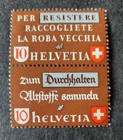 1125-2 Timbres Helvetia neufs. Récupération Paire verticale.