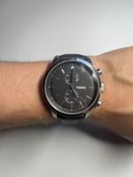 Fossil Uhr Chronograph Lederarmband schwarz guter Zustand