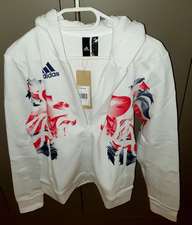 Adidas, neue Hoodyjacke Team GB, Grösse 38