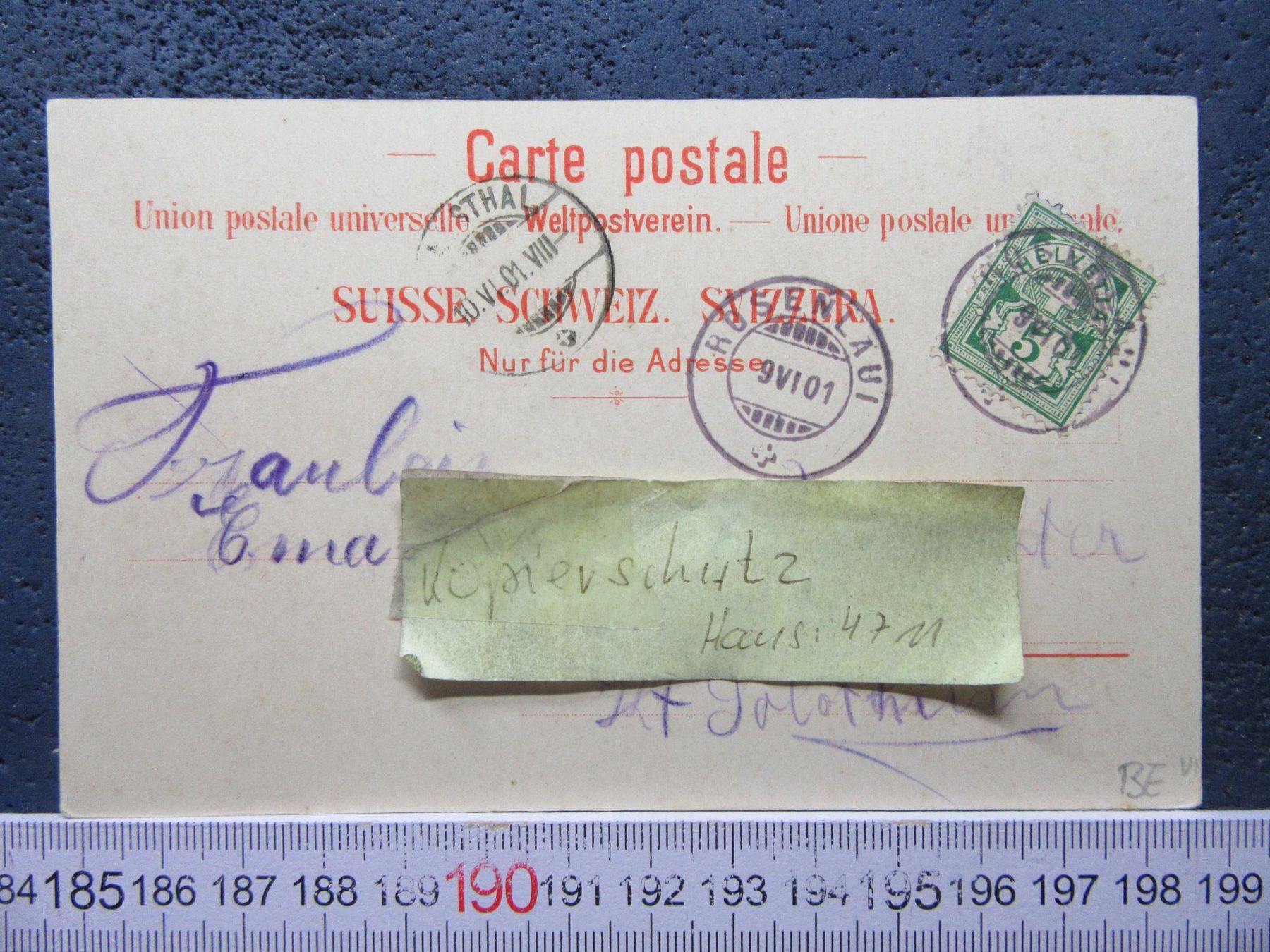 Cartoline postali: MEYRINGEN 1901 REICHENBACHFALL AK BEO – Usato da Ettingen venduto da Hausi4711 1