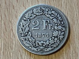 2 Franken 1874 ss+