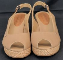 TOMMY HILFIGER Keilsandaletten Iconic Elba Sling Beige Gr.39