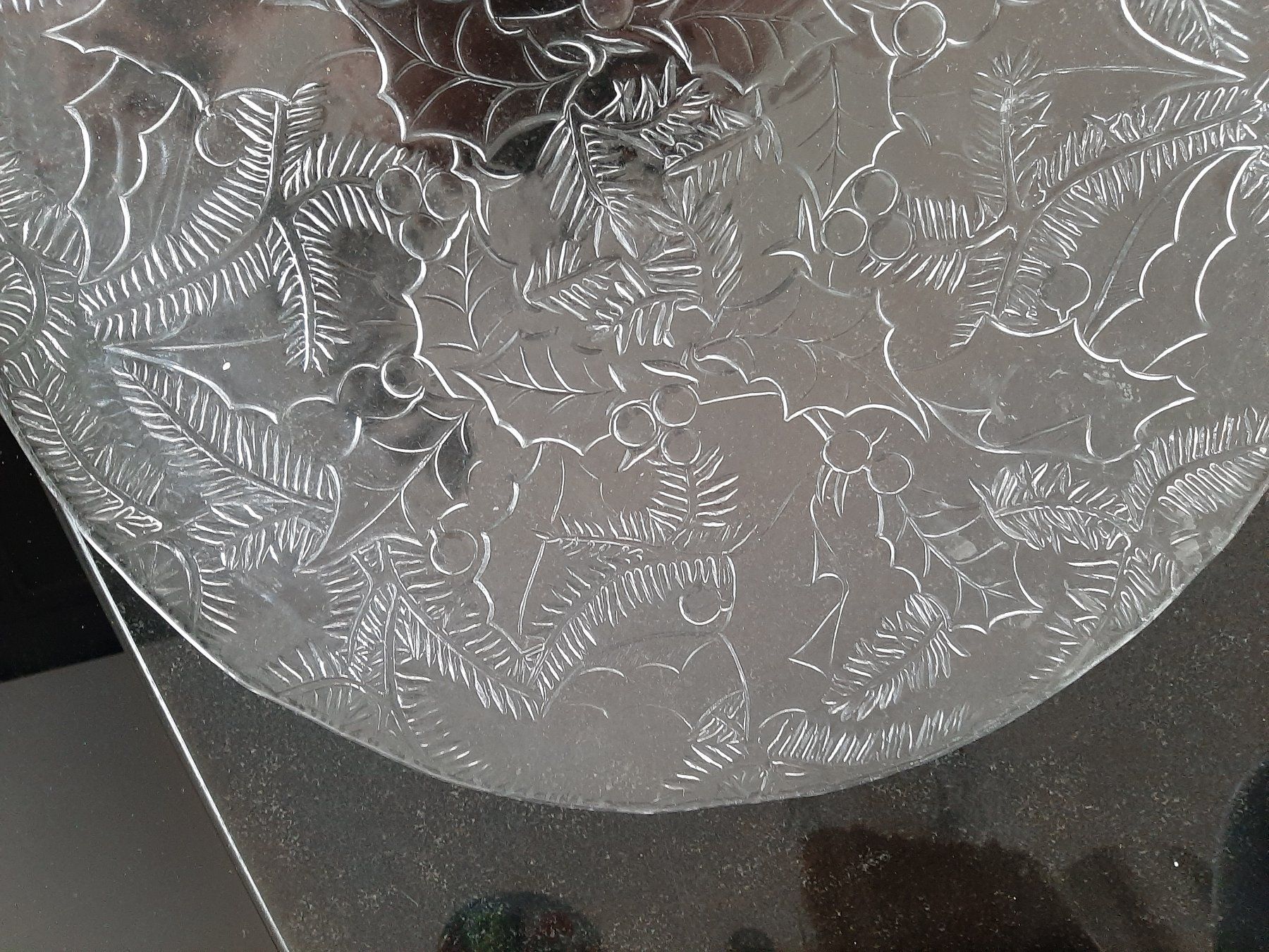 Piatti di portata: Dekorative Glasplatte, Durchmesser ca. 37 cm – Usato da Menziken venduto da Rien1 5
