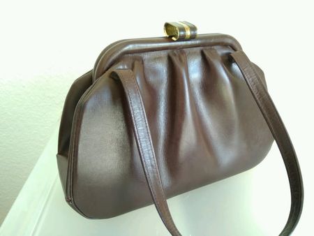 Antike Echtleder Handtasche aus der Vorkriegszeit (vor 1940)
