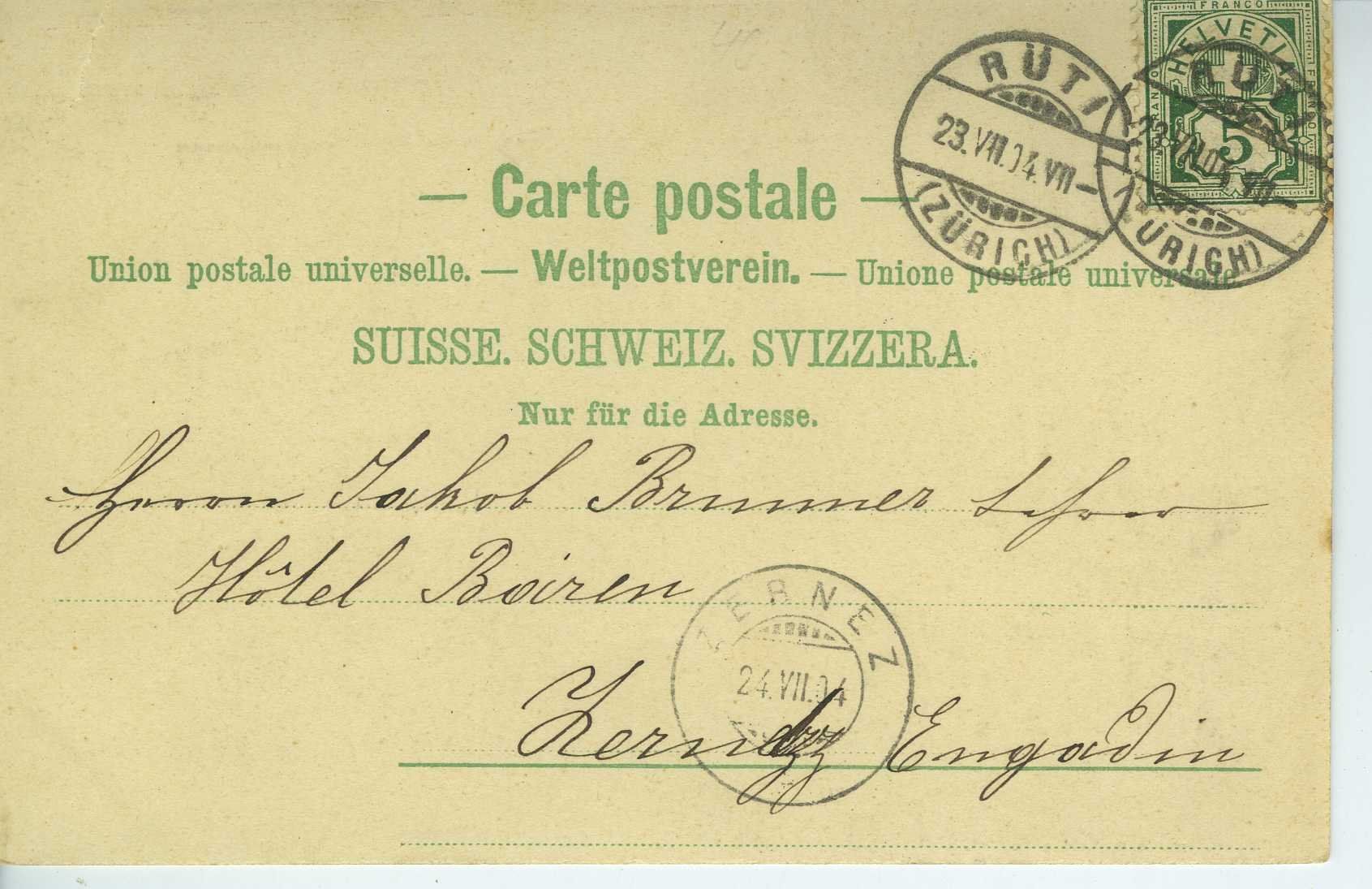 Cartes postales: Rüti ZH, 1904 – D'occasion à Schleitheim par Pmschlaate 1