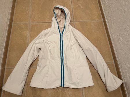NWT weisse mit Teddyfell gefütterte Freizeitjacke, M-L
