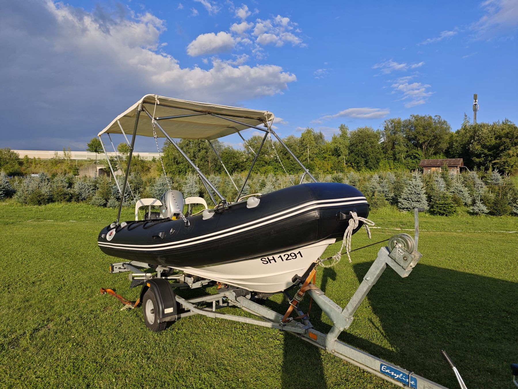 Honda Boote: Festrumpf-Schlauchboot 20Ps Bodeseezulassung + Trailer – Gebraucht aus Kleinandelfingen von jessi2209 1
