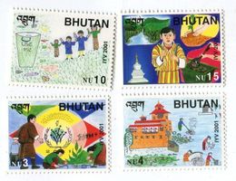 Briefmarken "Internationale Jahr der Freiwilligen". Bhutan
