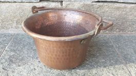 Antiker Kupferkessel, Eimer, ca. 22 cm Durchm., Nr. 19
