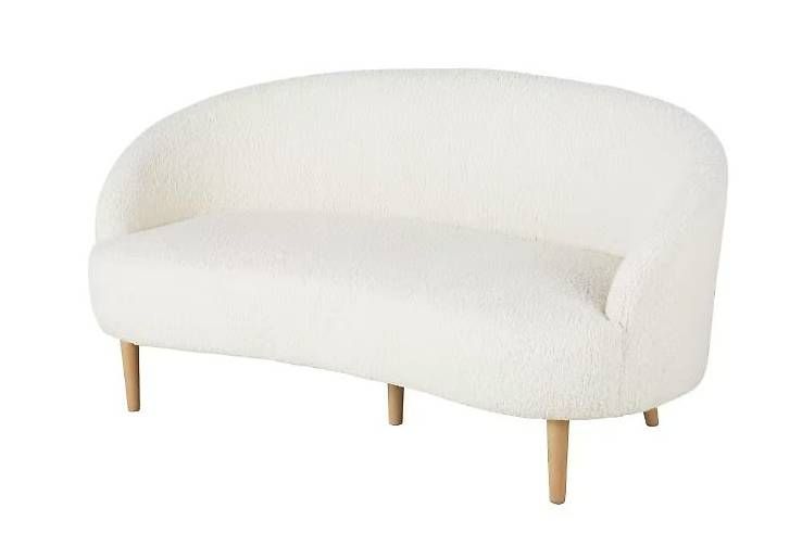 Maisons du monde Sofas: 2/3 Sitzer Sofa Bouclé Bezug, weiss – D'occasion à Uster par RogerMartyUster 2