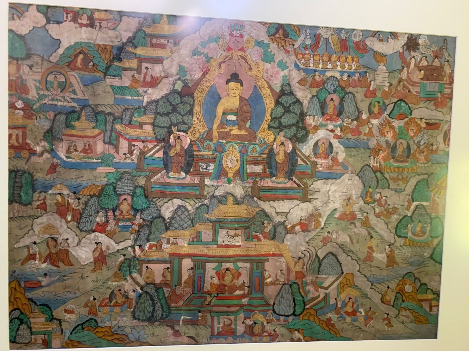 Dipinti: Thangka Buddhas Lebensgeschichte – Usato da Wolfhalden venduto da SecondAntique 3