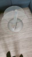 Rundtisch Glas Metall 2 Ebenen guter Zustand